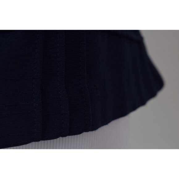 Vintage 90s Poly/Rayon Navy Jaclyn‎ Smith Blouse size 10 - Picture 6 of 10